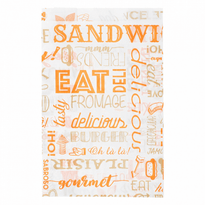 Sac Burger Parole Orange 12 + 7 X 18 Cm - Pack De 500 Unités - GelatoPro.fr