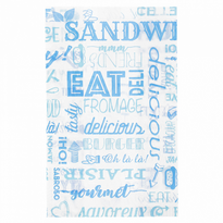 Sac Burger Parole Bleu 12 + 7 X 18 Cm - Pack De 500 Unités - GelatoPro.fr