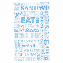 Sac Burger Parole Bleu 14 + 7 X 22 Cm - Pack De 500 Unités - GelatoPro.fr