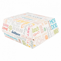 Coque Burger Extra Large En Carton 17.5X18X7.5 Cm Modèle Parole - Carton De 300 Unités - GelatoPro.fr