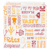 Sachet À Frites Parole 12 X 12 Cm - Pack De 1000 Unités - GelatoPro.fr