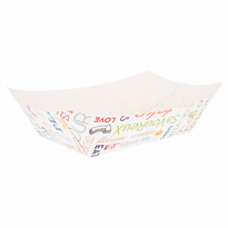 Barquette Carton Parole 1440G - 13.7X8.5X6.5 Cm - Pack De 100 Unités - GelatoPro.fr