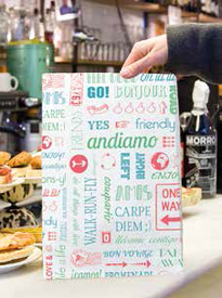 Sac Papier Sos Sans Anses 20 + 9 X 34.5 Cm Parole - Carton De 500 Unités - GelatoPro.fr
