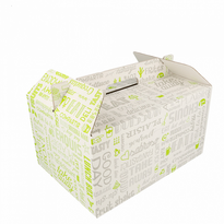 Boite Pique-Nique Vente À Emporter En Carton Parole 28 X 20 X 15 Cm - Pack De 100 Unités - GelatoPro.fr