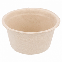Pot À Sauce En Cellulose Naturelle Fibre De Canne À Sucre  -Naturel - 55 Ml - Carton De 1000 Unités - GelatoPro.fr