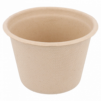 Pot À Sauce En Cellulose Naturelle Fibre De Canne À Sucre  -Naturel - 140 Ml - Carton De 1000 Unités - GelatoPro.fr