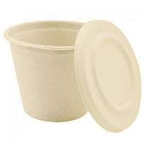 Couvercle Pour Gobelet En Cellulose Naturelle Fibre De Canne À Sucre  -Naturel - 425 Ml - Carton De 600 Unités - GelatoPro.fr