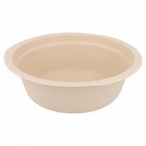Bol En Cellulose Naturelle Fibre De Canne À Sucre  -Naturel - 350 Ml - Carton De 1200 Unités - GelatoPro.fr