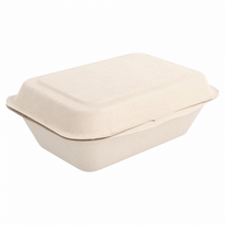Coque 1 Compartiment En Cellulose Naturelle Fibre De Canne À Sucre  -Naturel - 13.6X18.2 Cm- Carton De 1000 Unités - GelatoPro.fr