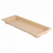 Sushi Box En Cellulose Naturelle Fibre De Canne À Sucre  -Naturel - 22X9Cm - Carton De 800 Unités - GelatoPro.fr