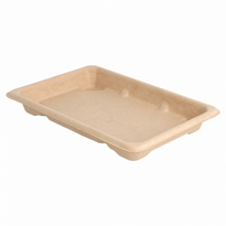 Sushi Box En Cellulose Naturelle Fibre De Canne À Sucre  -Naturel - 16.5X11.5Cm - Carton De 1000 Unités - GelatoPro.fr