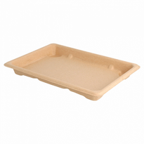 Sushi Box En Cellulose Naturelle Fibre De Canne À Sucre  -Naturel - 18.5X13Cm - Carton De 800 Unités - GelatoPro.fr