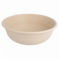 Saladier Rond En Cellulose Naturelle Fibre De Canne À Sucre  -Naturel - 750 Ml - Carton De 500 Unités - GelatoPro.fr