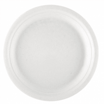 Assiette En Cellulose Naturelle Fibre De Canne À Sucre - Blanc - 26 Cm - Carton De 500 Unités - GelatoPro.fr