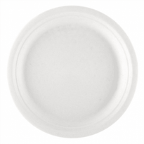 Assiette En Cellulose Naturelle Fibre De Canne À Sucre - Blanc - 30 Cm - Carton De 200 Unités - GelatoPro.fr