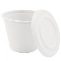 Couvercle Pour Gobelet En Cellulose Naturelle Fibre De Canne À Sucre  - Blanc - 425 Ml - Carton De 600 Unités - GelatoPro.fr