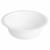 Bol En Cellulose Naturelle Fibre De Canne À Sucre  - Blanc - 350 Ml - Carton De 1200 Unités - GelatoPro.fr