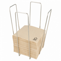 Distributeur Argenté Pour Serviettes 20 X 20 Cm (Pliage : 1/4) - GelatoPro.fr