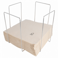 Distributeur Argenté Pour Serviettes 40 X 40 Cm (Pliage : 1/4) - GelatoPro.fr