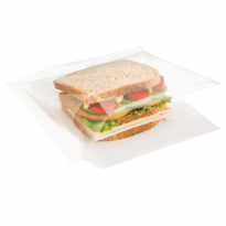 Sachet Blanc Avec Fenêtre Transparente Ouvert Sur 2 Côtés 16X16 Cm  - Pack De 100 Unités - GelatoPro.fr