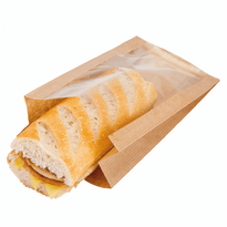 Sachet Kraft Avec Fenêtre Transparente 16X21 Cm  - Pack De 100 Unités - GelatoPro.fr