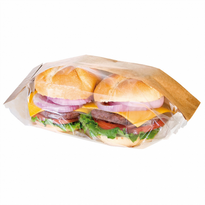 Sachet Kraft Avec Fenêtre Latérale Transparente 9+5.5X18 Cm  - Pack De 250 Unités - GelatoPro.fr