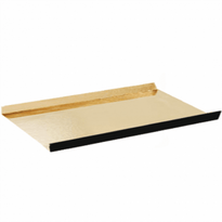 Support À Pâtisserie Rectangulaire Plié Double Face Or Et Noir 13X4.5+1.5 Cm - Carton De 200 Unités - GelatoPro.fr