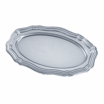Plateau Louis Xv Argenté Ovale En Pet 30X45 Cm - Pack De 5 Unités - GelatoPro.fr
