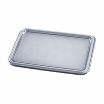 Plateau Argenté Rectangulaire En Pet 25X35 Cm - Pack De 10 Unités - GelatoPro.fr