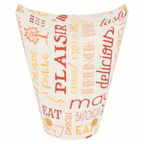 Gobelet À Frites Avec Fermeture Rabattable En Carton Parole 360 Ml - Carton De 2500 Unités - GelatoPro.fr