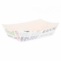 Barquette Carton Parole 180G - 9.3 X 5.3 X 3.5 Cm - Pack De 100 Unités - GelatoPro.fr