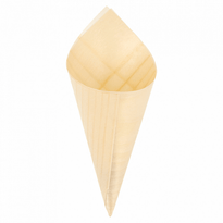 Cornet En Bois De Pin 12.5 Cm - Carton De 1000 Unités - GelatoPro.fr