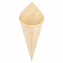 Cornet En Bois De Pin 17 Cm - Carton De 1000 Unités - GelatoPro.fr