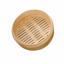 Récipient Pour Cuisson Vapeur Maxi Dim-Sum En Bambou 20X6 Cm - Pack De 4 Unités - GelatoPro.fr