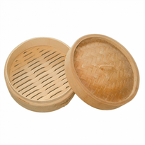 Récipient Pour Cuisson Vapeur Maxi Dim-Sum En Bambou 30X6 Cm - Pack De 4 Unités - GelatoPro.fr