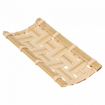 Mini Tuile En Bambou Tressé 10.5X5 Cm - Pack De 24 Unités - GelatoPro.fr