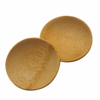 Mini Assiette Ronde En Bambou 6 Cm - Pack De 24 Unités - GelatoPro.fr