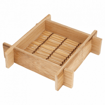 Mini Récipient En Bambou Tressé 12X12X3 Cm - Pack De 20 Unités - GelatoPro.fr