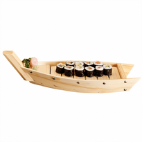 Bateau En Bois Pour Sushi Et Maki 44X13X11 Cm - GelatoPro.fr