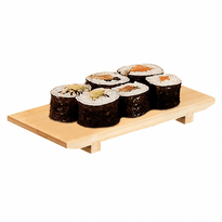 Planche De Présentation En Bambou Pour Sushi Et Maki 27.5X18X2.5 Cm - GelatoPro.fr