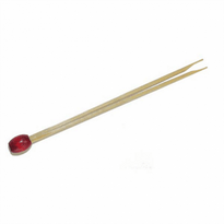 Pique Boule Rouge Double Pointe En Bambou 8 Cm - Pack De 100 Unités - GelatoPro.fr