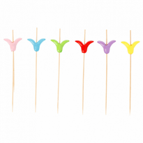 Pique En Bambou Tulipe 12 Cm - Pack De 100 Unités - GelatoPro.fr