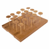 Plateau En Bambou Pour 120 Piques 25X30X1.3 Cm - GelatoPro.fr