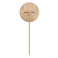 Pique Steak En Bois 9.5 Cm Bien Cuit - Pack De 100 Unités - GelatoPro.fr