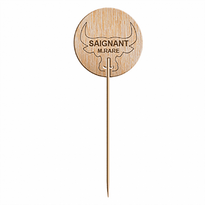Pique Steak En Bois 9.5 Cm Bleu - Pack De 100 Unités - GelatoPro.fr