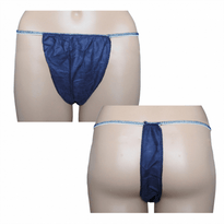 String Jetable En Spunbond Bleu Pour Femme - Pack De 100 Unités - GelatoPro.fr