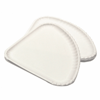 Assiette À Pizza En Carton Blanc 1/4 30X21 Cm - Carton De 500 Unités - GelatoPro.fr