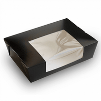 Boîte Américaine Noire Avec Fenêtre 1980Ml - Carton De 200 Unités - GelatoPro.fr