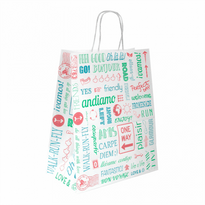 Sac Papier Avec Poignée Ficelle 26 + 14 X 32 Cm Parole - Carton De 250 Unités - GelatoPro.fr