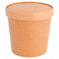 Récipient En Carton Double Paroi Avec Couvercle Kraft Neutre 720 Ml - Carton De 250 Unités - GelatoPro.fr